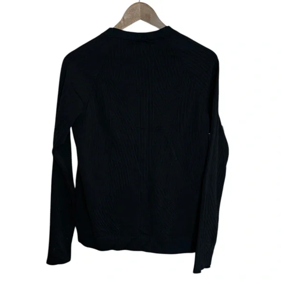 Lululemon Rest Less Pullover on long sleeve workout top in Black size 10 - Picture 7 of 9